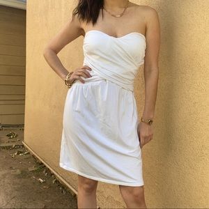 White Strapless Dress